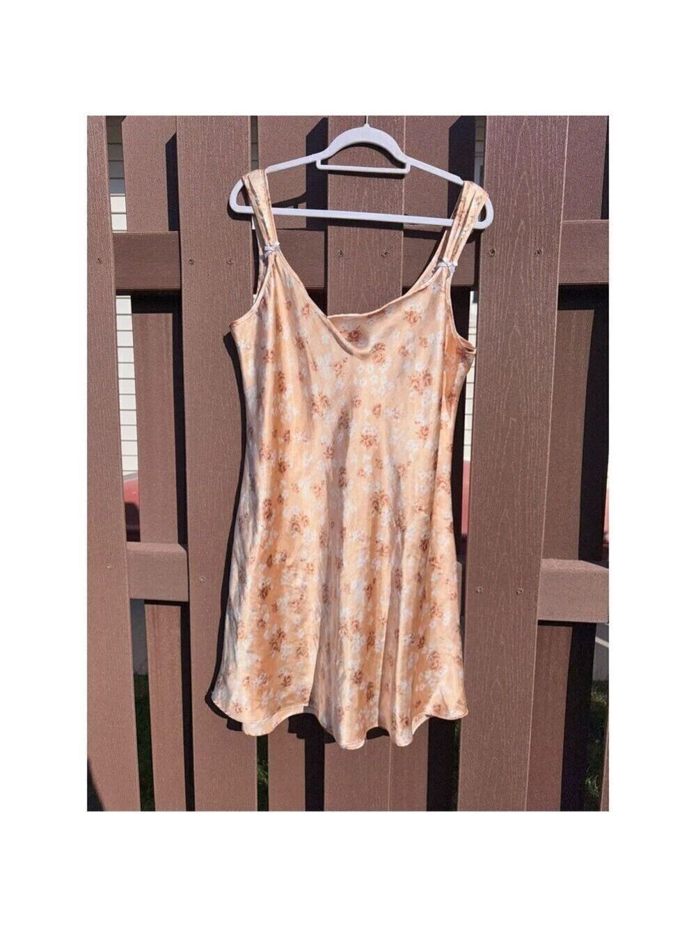 Vintage gown gold rose size oneX Nicolette New York old tag USA - Picture 10 of 12
